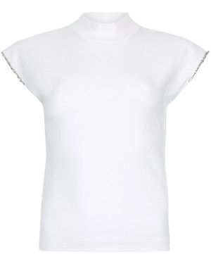 Liu Jo T-shirt T-shirt en coton avec strass - Blanc