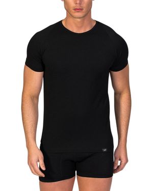 Zd - Zero Defects Boxers T-shirt de corps col rond coton égyptien - Noir