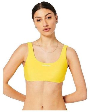 Superdry Badpak Haut De Bikini Code Essential - Geel