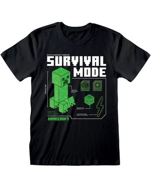 Minecraft T-shirt Survival Mode - Noir