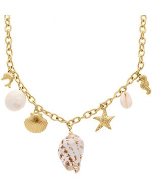 Brillaxis Collier Collier Acier Doré Mer Et Coquillages - Métallisé