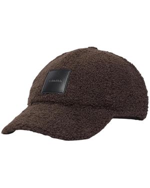 Calvin Klein Casquette All-Over Sherpa W/ Patch Cap Lv04F5096G - Marron
