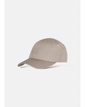 C.P. Company T-shirt Casquette en gabardine - gris - Blanc