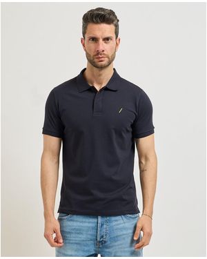 SETTE/MEZZO Polo Polo SetteMezzo avec logo - Bleu