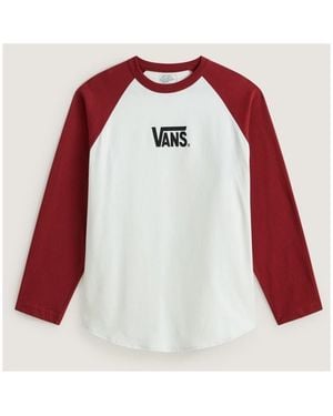 Vans T-Shirt Vn0010Fnh891 Core Raglan Ls Tee - Rouge