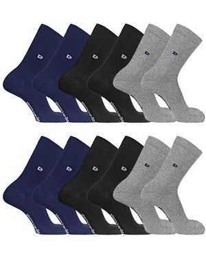 Pierre Cardin Chaussettes Lot de 6 Paires de chaussettes de ville unies modèle PC 00399 - Bleu