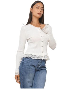 La Modeuse Gilet Gilets, Cardigans Pour Femme - Blanc