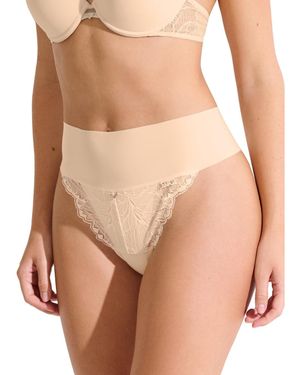 Lisca Tangas Brésilien échancré taille haute CHARISMA - Marron