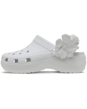 Crocs™ Sandales CLASSIC PLATEFORME BOUQUET - Blanc
