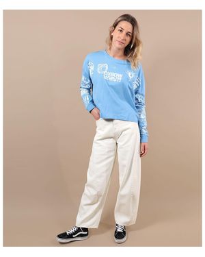 Oxbow T-Shirt Tee-Shirt Manches Longues Random - Bleu