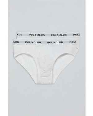 POLO CLUB Boxers PACK - 2 SLIPS UNDERPANTS PC W-W - Bleu