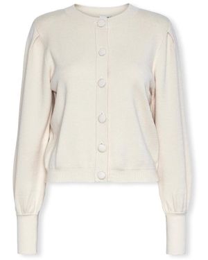Y.A.S Manteau YAS Noos Fonny Cardigan - Birch - Blanc