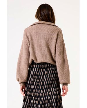Garcia Pull Pull ALPAGA Taupe - Noir