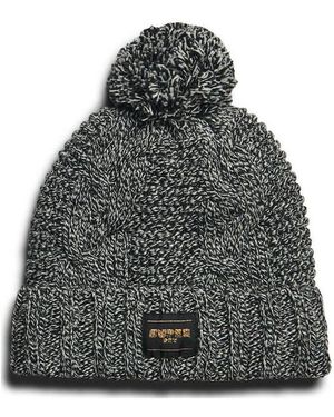 Superdry Bonnet Cable Knit Beanie - Gris