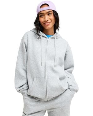 Roxy Sweatshirts À Capuche Surf Stoked Zipped Brushed - Gris