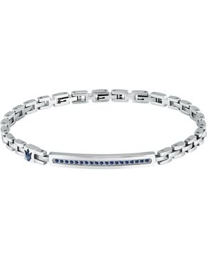 Maserati Bracelets Bracelet en acier et cristal - Métallisé