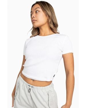 Converse T-Shirt Korte Mouw Ribbed Slim - Wit