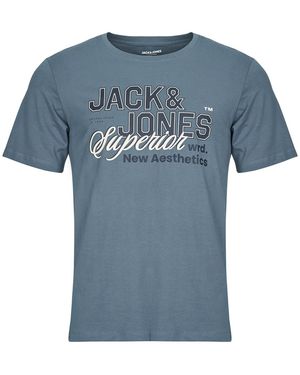 Jack & Jones T-shirt JJELOGO TEE SS - Bleu