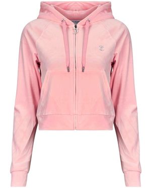 Juicy Couture Trainingsjacken Madison Classic Velour Hoodie With Juicy Logo - Pink