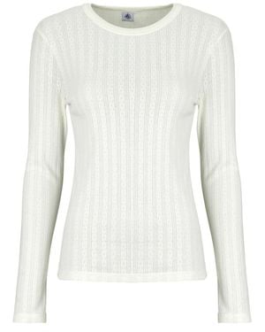 Petit Bateau T-Shirt Lange Mouw Tee Shirt Ml - Wit