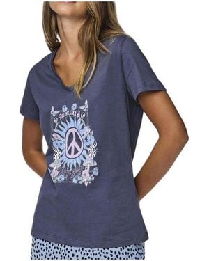 Pieces T-Shirt Korte Mouw - Blauw