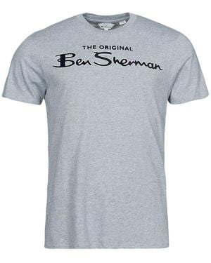 Ben Sherman T-Shirt Signature Flock Tee - Blu