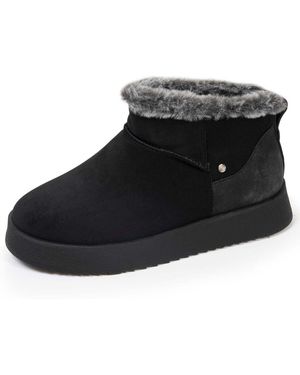 Isotoner Bottines Bottines basses bord imitation fourrure Noir