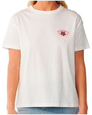Rip Curl T-Shirt Party Wave Art Tee Relaxed - Blanc