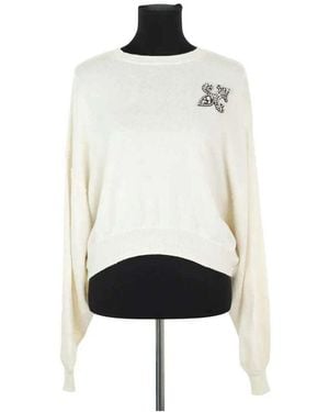 The Kooples Pull Pull en laine beige - Blanc