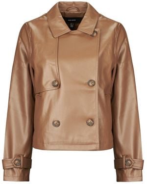 Vero Moda Trench Vmcaiamollie Short Coated Trenchcoat - Marrone
