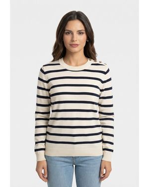 Superdry Pull w6110707a - Blanc