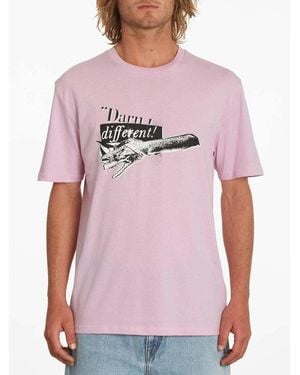 Volcom T-shirt Camiseta Darn Paradise Pink - Rose
