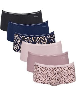 Sloggi Slips Culotte Paquet de 6 GO Crush Short C6P - Bleu