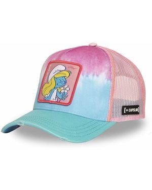 Capslab Casquette Casquette trucker avec filet The Smurfs Feelin' Cute - Bleu