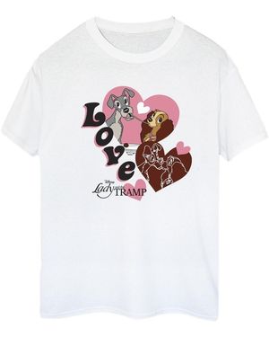 Lady And The Tramp T-Shirt Spaghetti Love - Blanc