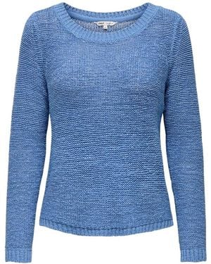 ONLY Pull ONLGEENA XO L/S PULLOVER KNT NOOS - Bleu