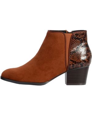 The Divine Factory Sandales Bottines QL4046 - Marron