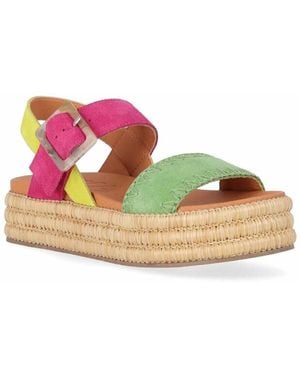 CHIKA10 Sandales Compensées Sandale En Cuir À Plateforme - Multicolore
