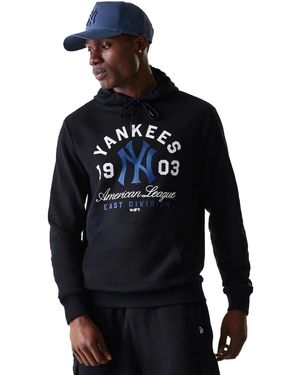 KTZ Sweater Mlb Wrdmrk Reg Hoodie Neyyan Blk - Blauw