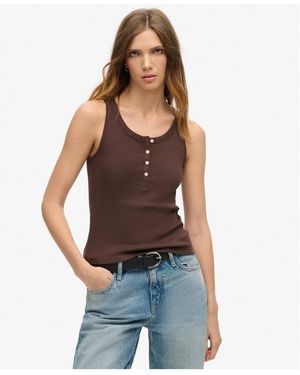 Superdry Debardeur Débardeur boutonné - Multicolore