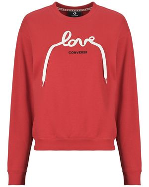 Converse Sweaters Love Laces Crew - Rood