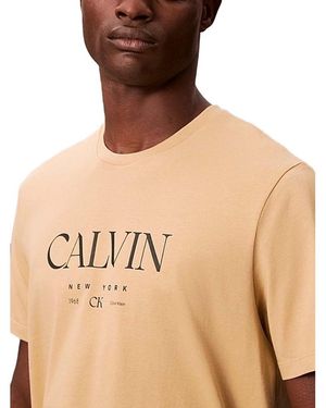 Calvin Klein T-Shirt Korte Mouw Lv04Re807G - Naturel