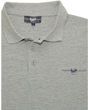 Harvey Miller Polo Club T-shirt Shirt Poloshirt Pique - Gris