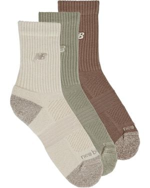 New Balance Chaussettes De Sports Active Premium Crew 3 Pack - Gris