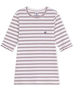 Petit Bateau T-Shirt Tee Shirt Mc - Bianco