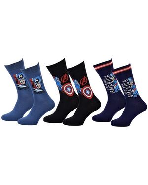 Marvel Chaussettes Chaussettes Pack Homme Avengers Pack 3 Paires Captain24 - Bleu