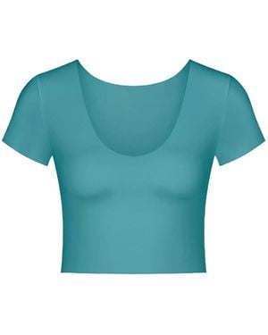 Sloggi T-shirt T-shirt Zero Feel 2.0 Crop Top - Bleu