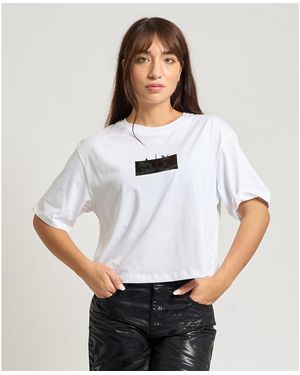 EAX T-shirt T-shirt court AX en coton - Blanc