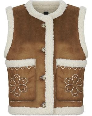 ONLY Vest Onltakana Emb Waistcoat - Bruin