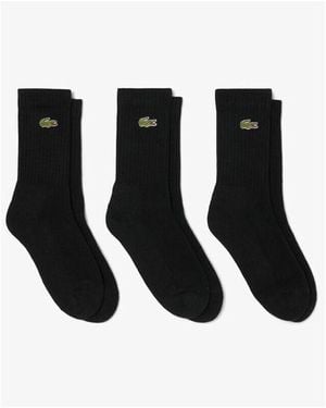 Lacoste Socquettes 6 Pack Calf Chaussettes - Noir